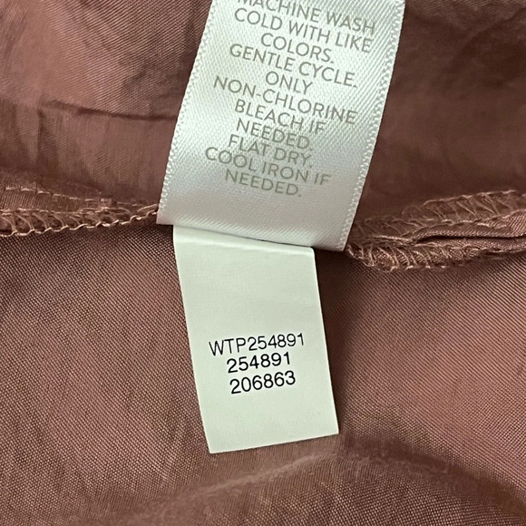 J. Jill Pink Modal Pleated Button Front Blouse XS Lagenlook Boho Peasant Forest - Picture 7 of 10